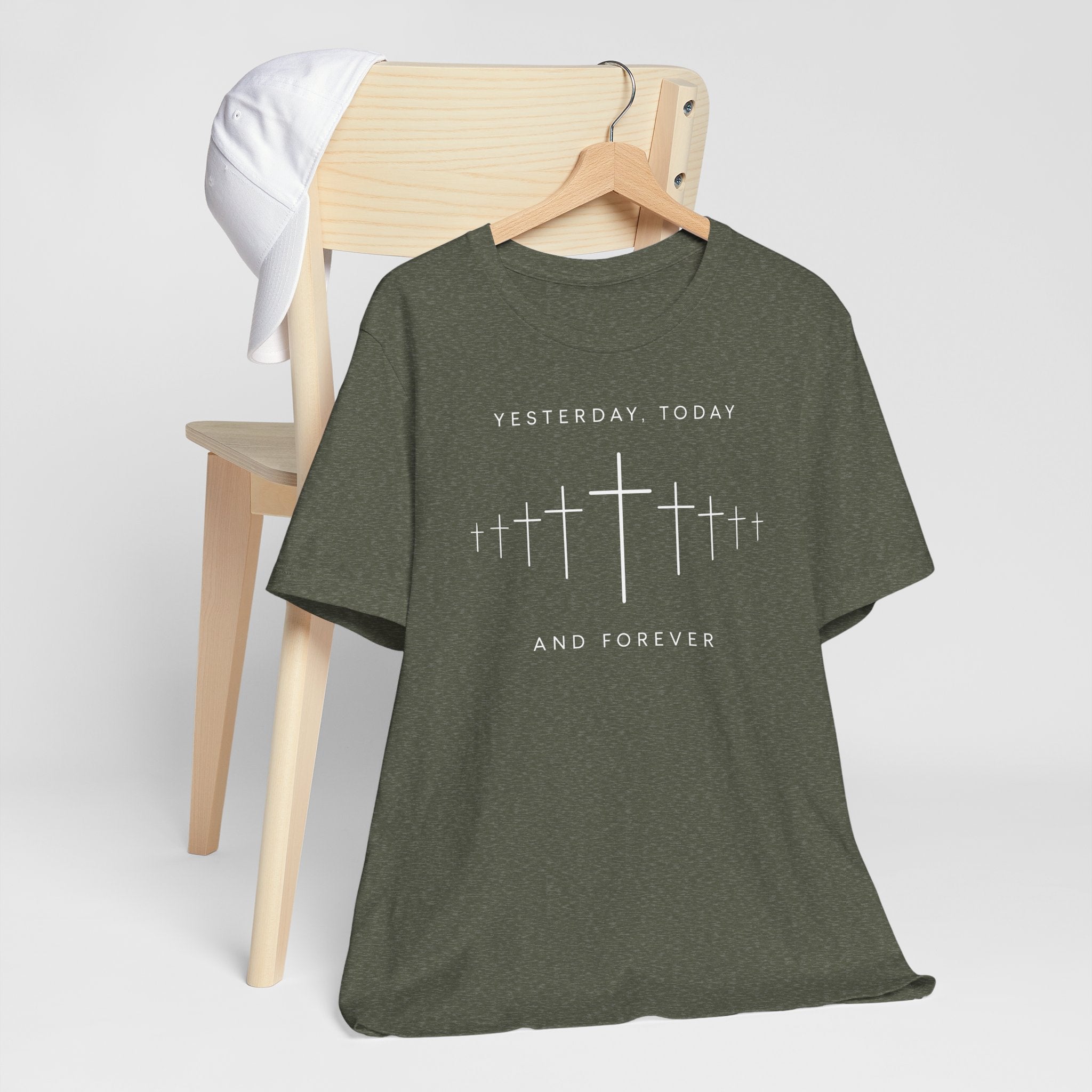 Faith-Inspired Short Sleeve Tee - Yesterday Today and Forever