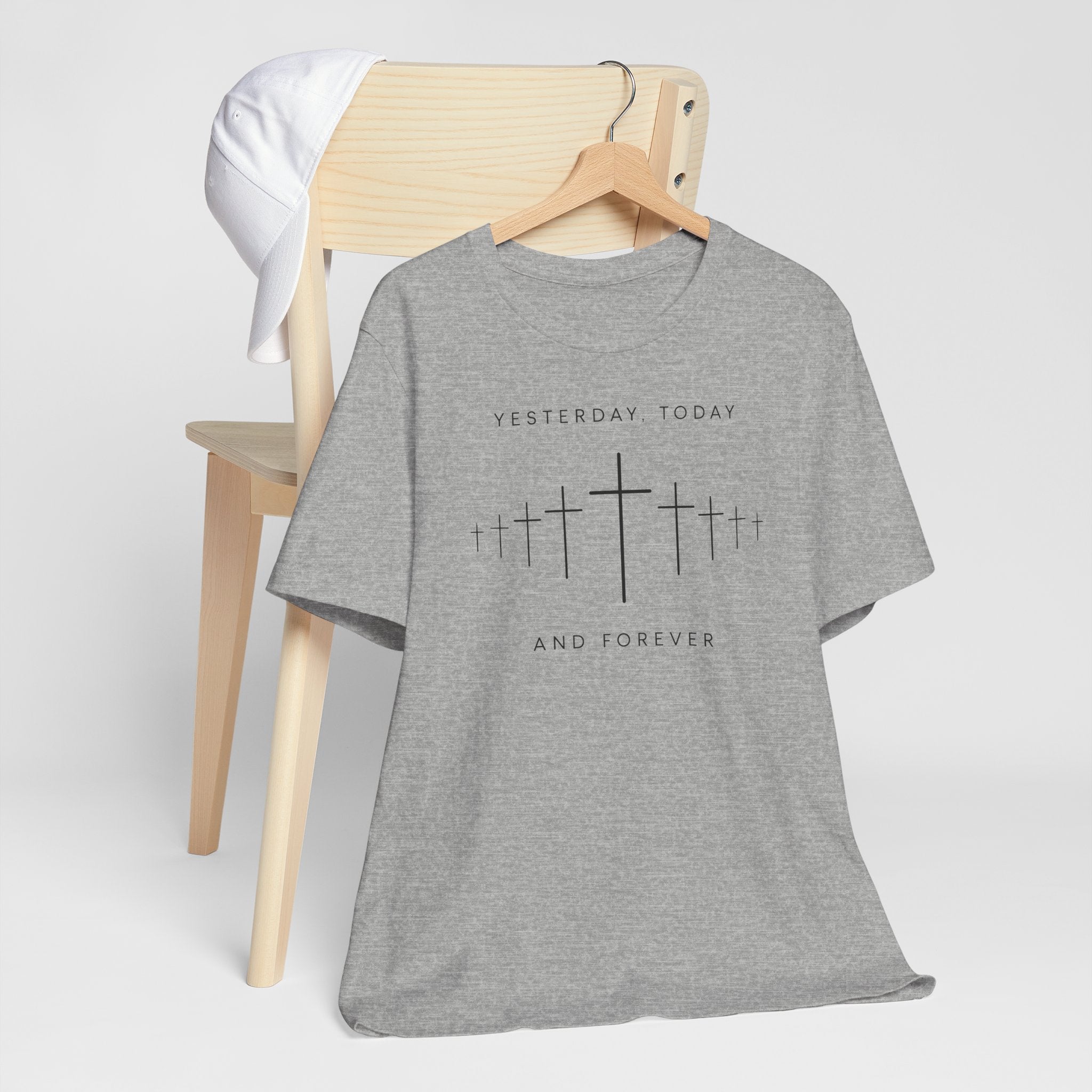 Faith-Inspired Short Sleeve Tee - Yesterday Today and Forever