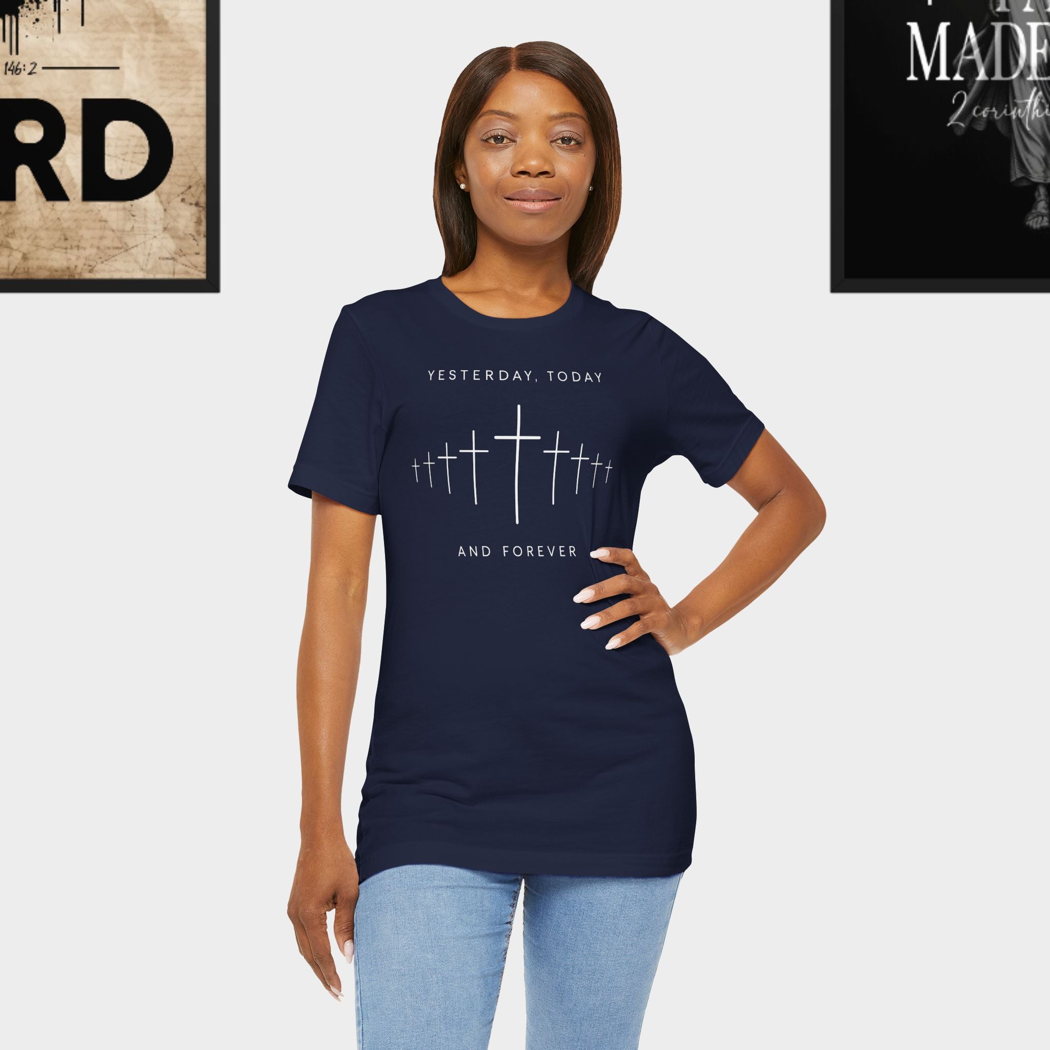 Faith-Inspired Short Sleeve Tee - Yesterday Today and Forever
