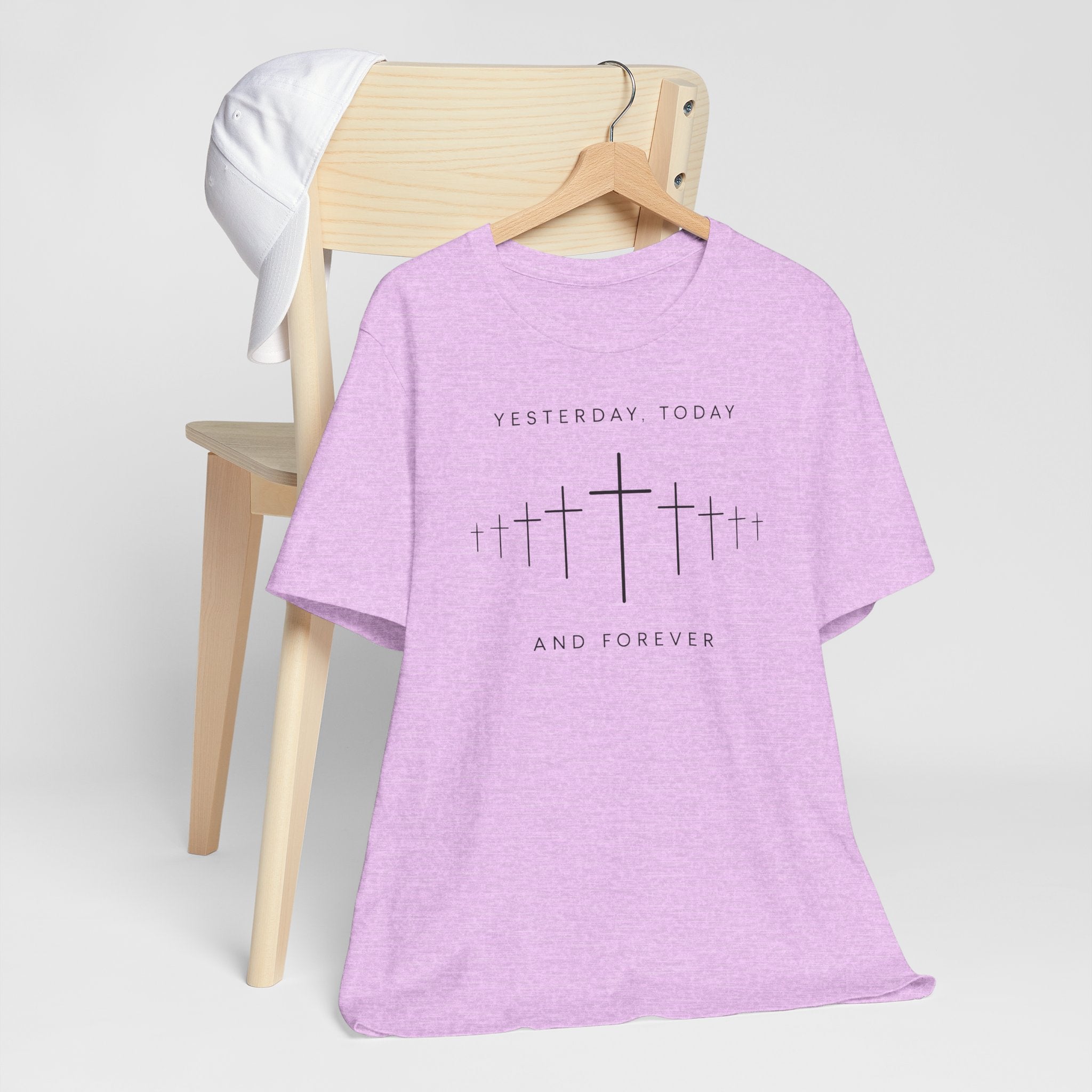 Faith-Inspired Short Sleeve Tee - Yesterday Today and Forever